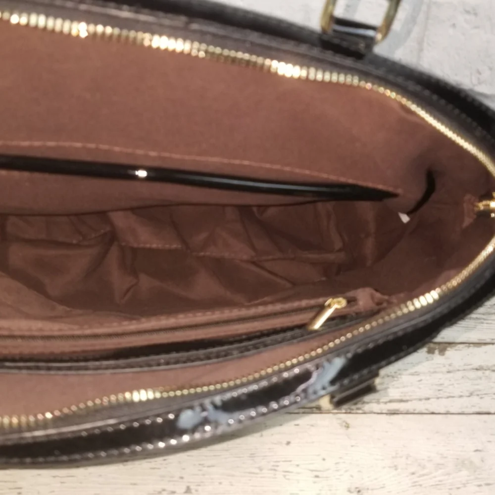 Glossy Magazine Cover Collage Dome Satchel Handbag - Picture 3 of 6